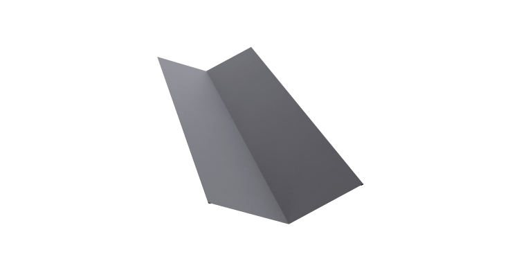 Планка ендовы верхней 145х145 0,5 Satin с пленкой RAL 7004 сигнальный серый (2м)