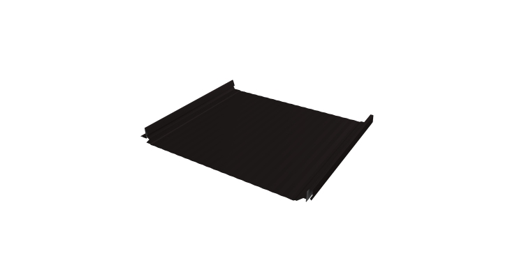 Кликфальц Pro Gofr Grand Line 0,5 Satin Matt с пленкой на замках RAL 9005 черный