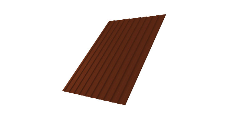 Профнастил С8А 0,45 PE RAL 3009 оксидно-красный