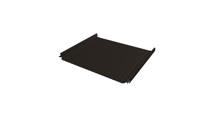 Кликфальц Pro Gofr Grand Line 0,5 Satin Matt TX с пленкой на замках RR 32 темно-коричневый