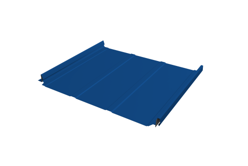 Кликфальц Pro Line Grand Line 0,45 PE с пленкой на замках RAL 5005 сигнальный синий