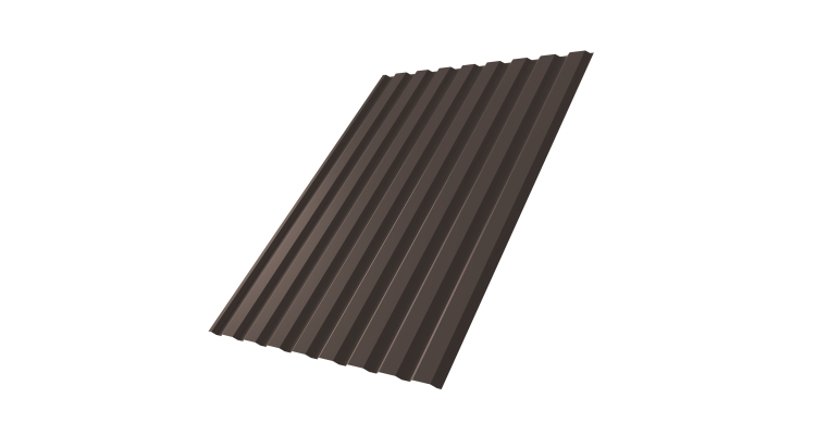 Профнастил С20А 0.5 Satin RR 32 темно-коричневый