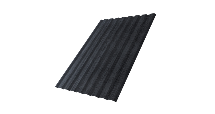 Профнастил С20A 0.45 Print Premium Grey Wood TwinColor