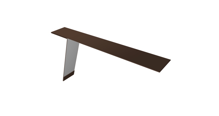 Планка карнизная фальц Grand Line 130х80 0,5 PE с пленкой RAL 8017 шоколад (2м)