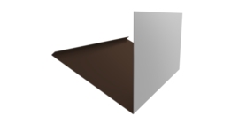 Планка примыкание верхнее к трубе фальц Grand Line 0,5 Satin Matt RAL 8017 шоколад (3м)