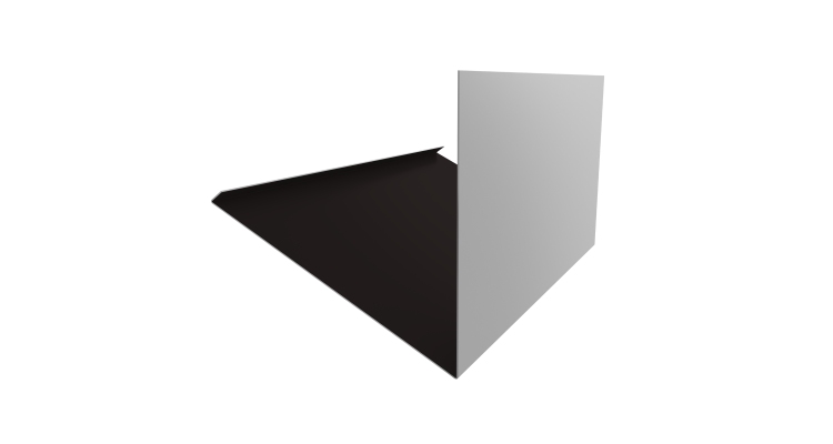 Планка примыкание верхнее к трубе фальц 0,5 Drap RAL 9005 черный (2м)