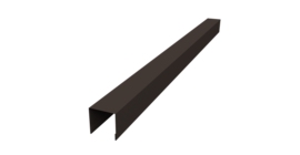 Планка вертикальная лицевая для забора жалюзи Palermo 0,5 Velur X RR 32 темно-коричневый (2м)