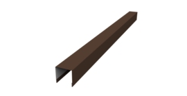 Планка вертикальная лицевая для забора жалюзи Palermo 0,5 Satin Matt RAL 8017 шоколад (3м)