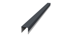 Планка вертикальная обратная для забора жалюзи Palermo 0,5 PurLite Matt RAL 7024 мокрый асфальт (2,5м)