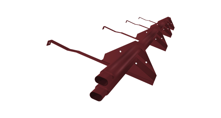 Снегозадержатель трубчатый для натуральной черепицы Стандарт RAL 3005 3м (профиль до 50мм)