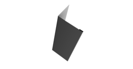 Нащельник для калиток и ворот 25х35 жалюзи Milan, Tokyo, Palermo 0,5 Satin RAL 7024 мокрый асфальт (L1,68)