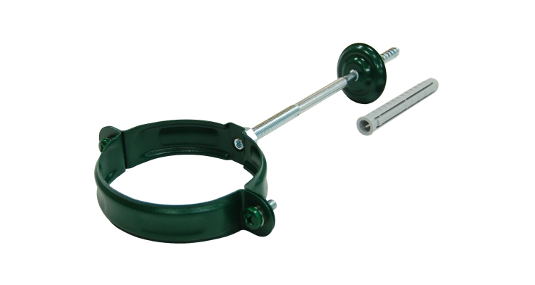 Хомут трубы GL PU 90 мм RAL 6005 зеленый мох