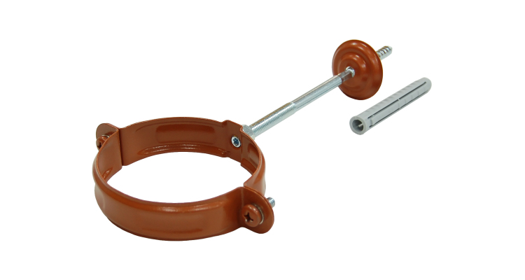 Хомут трубы GL PU 90 мм RAL 8004 терракота