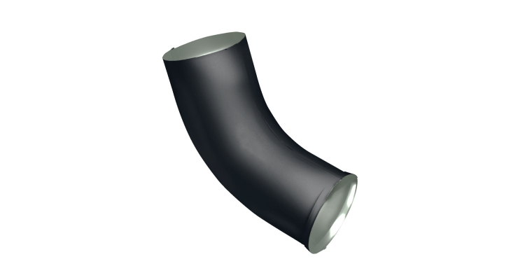 Колено стока GL PE Matt 90 мм RAL 7024 мокрый асфальт