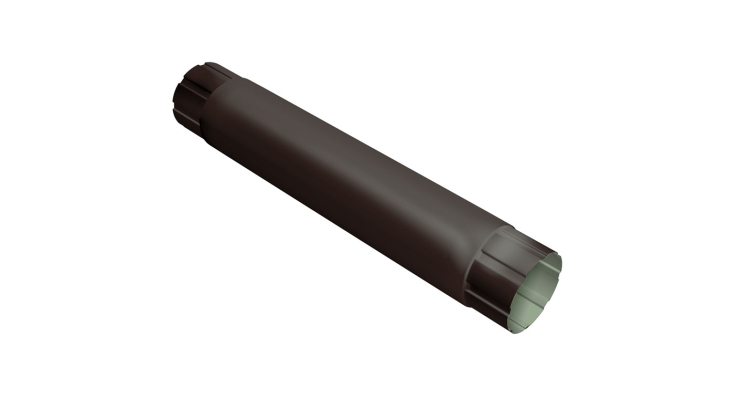 Труба круглая соединительная GL PE Matt 90 мм 1 м RAL 8017 шоколад